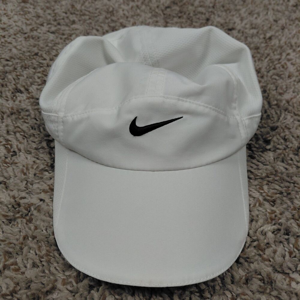 Nike Tailwind 7 Panel Featherlight Dri Fit Hat Cap Unisex One Size White Running